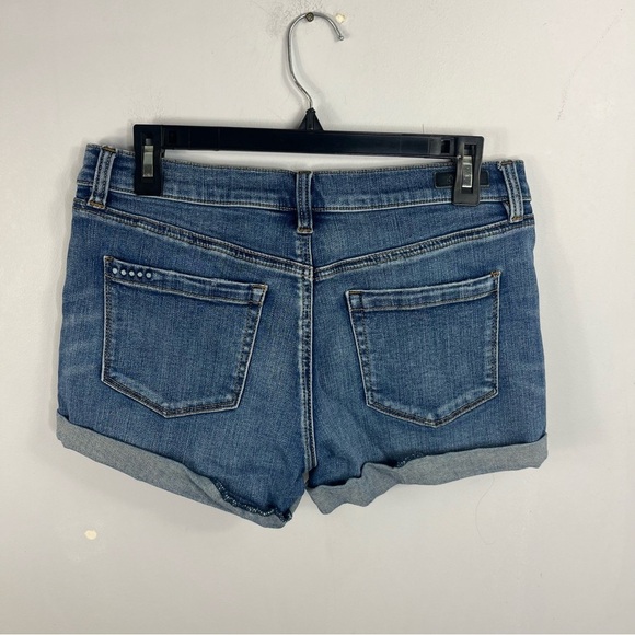 Blank NYC Size 28 The Fulton Roll Up Shorts Denim Stretch UU13 - Picture 6 of 6